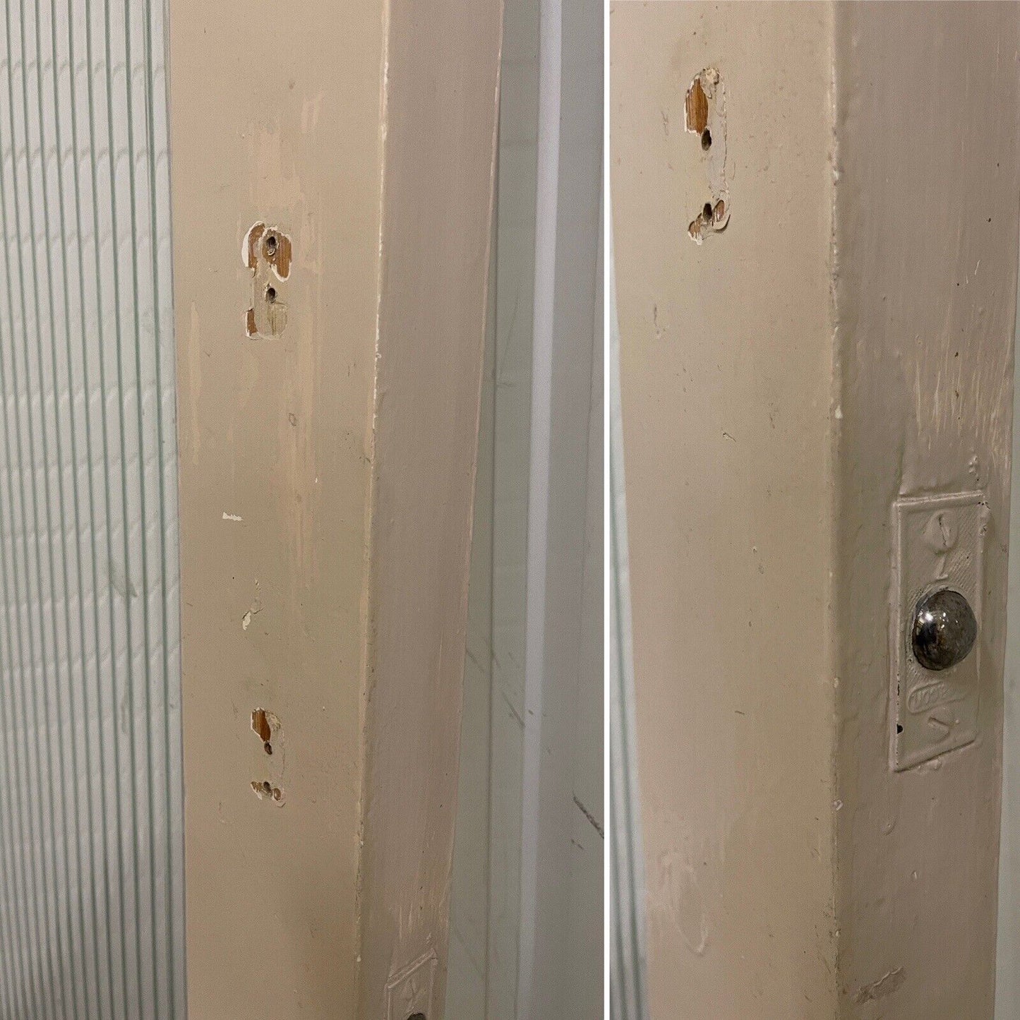 Reclaimed Reeded Glass Internal Or External Door 1937 or 1944 x 655mm