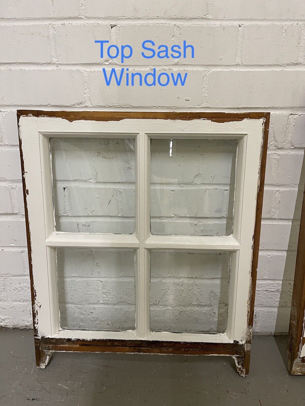 Pair Of Reclaimed Georgian 4 Panel Wooden Panel Sash Window 547 x 463mm