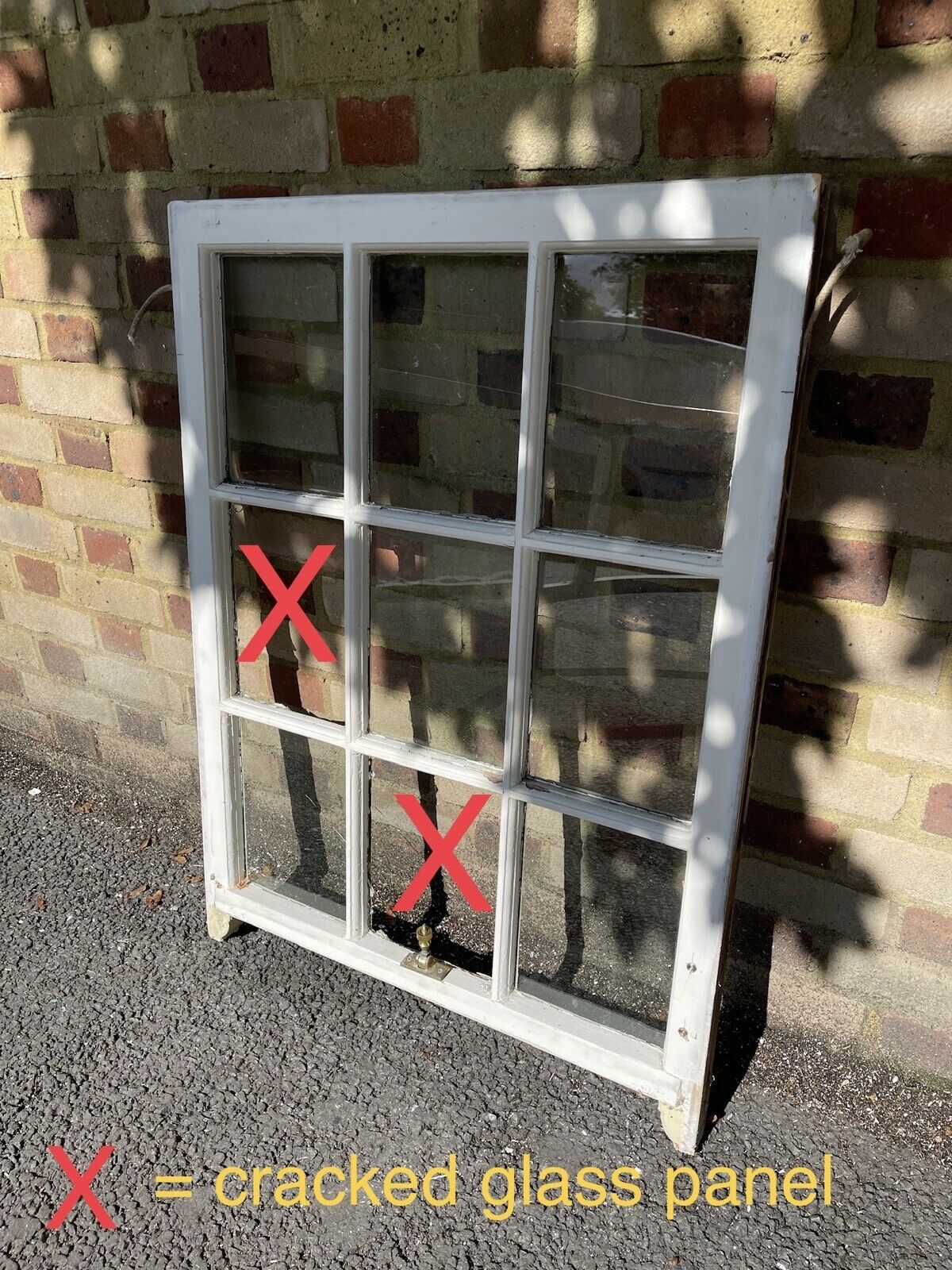 Reclaimed Old Georgian 9 Panel Wooden Window 720 x 975mm