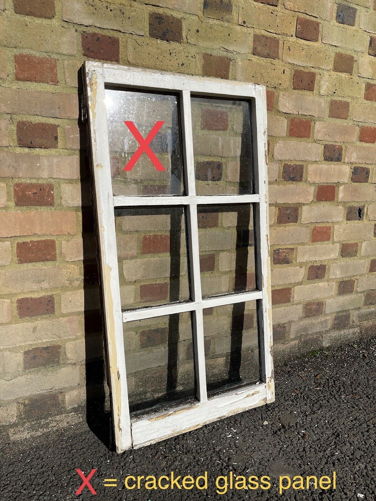 Modern Georgian 6 Panel Wooden Window 563 x 1052mm