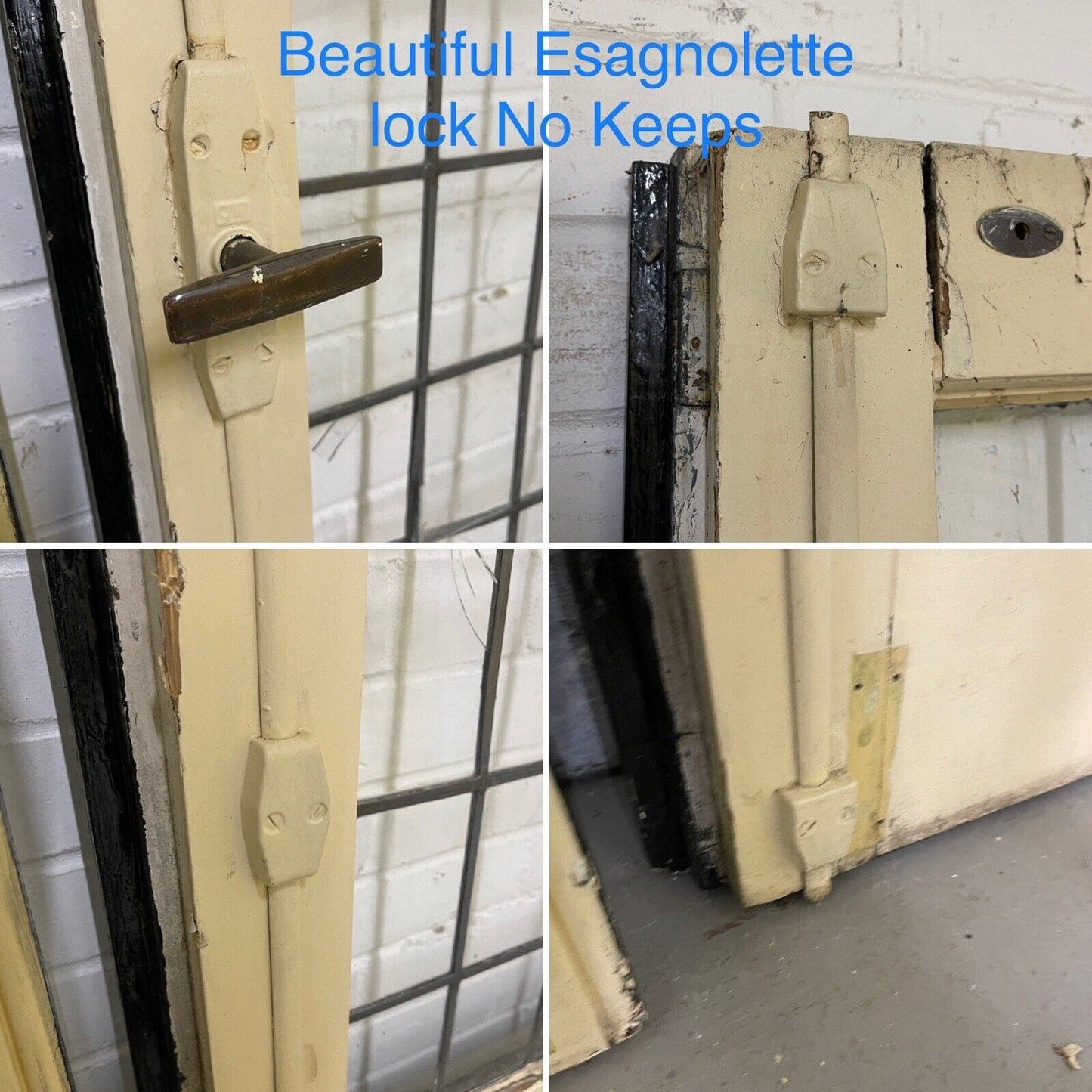 Reclaimed Old French Leaded Single Panel Glass Wooden Double Doors 2020 x 1120mm