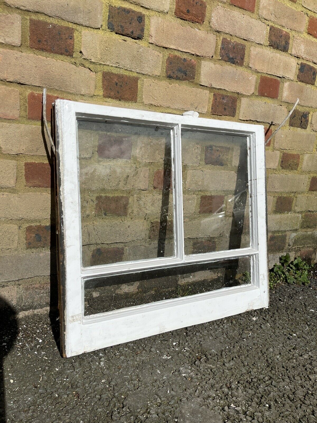 Reclaimed Old Victorian Edwardian Wooden 3 Panel Sash Window