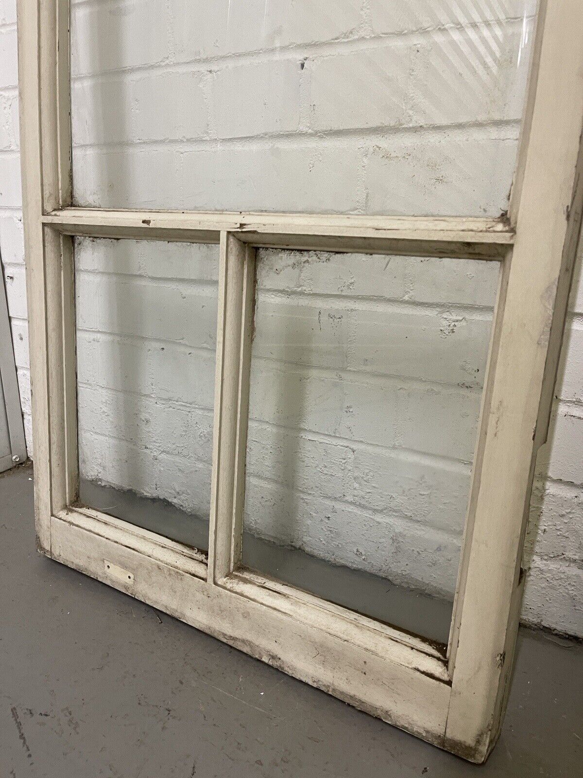 Pair Of Reclaimed Edwardian French Wooden Panel Windows 1512 x 532 1512 x 532mm