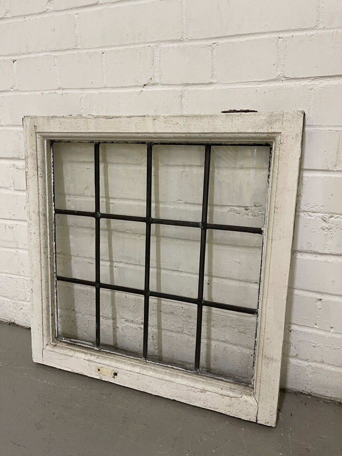 Reclaimed Leaded Light Panel Wooden Windows 560 x 568mm