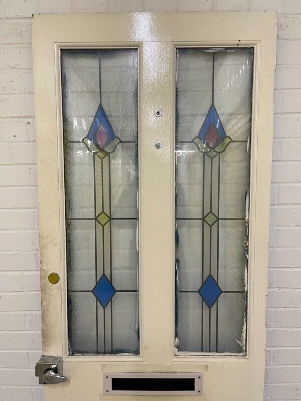 Reclaimed Victorian Wooden Panel External Front Door 2023 x 811mm