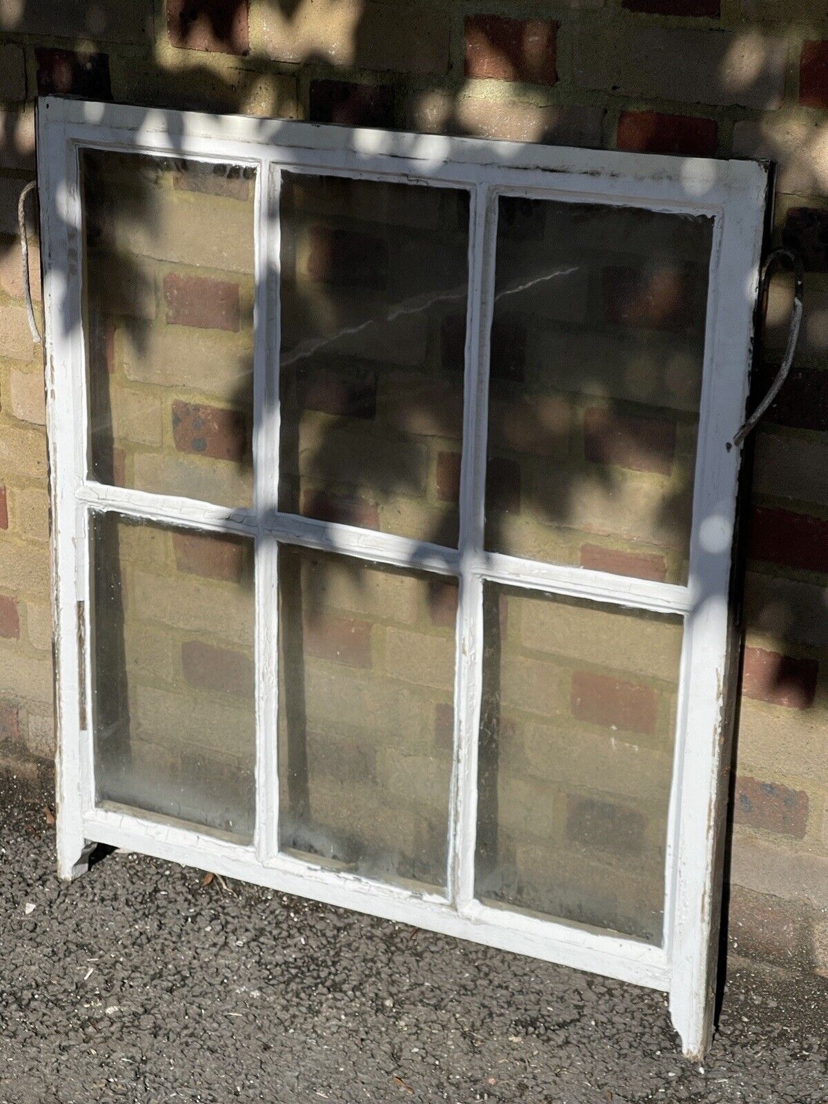 Reclaimed Old Georgian 6 Panel Wooden Window 950mm x 835mm