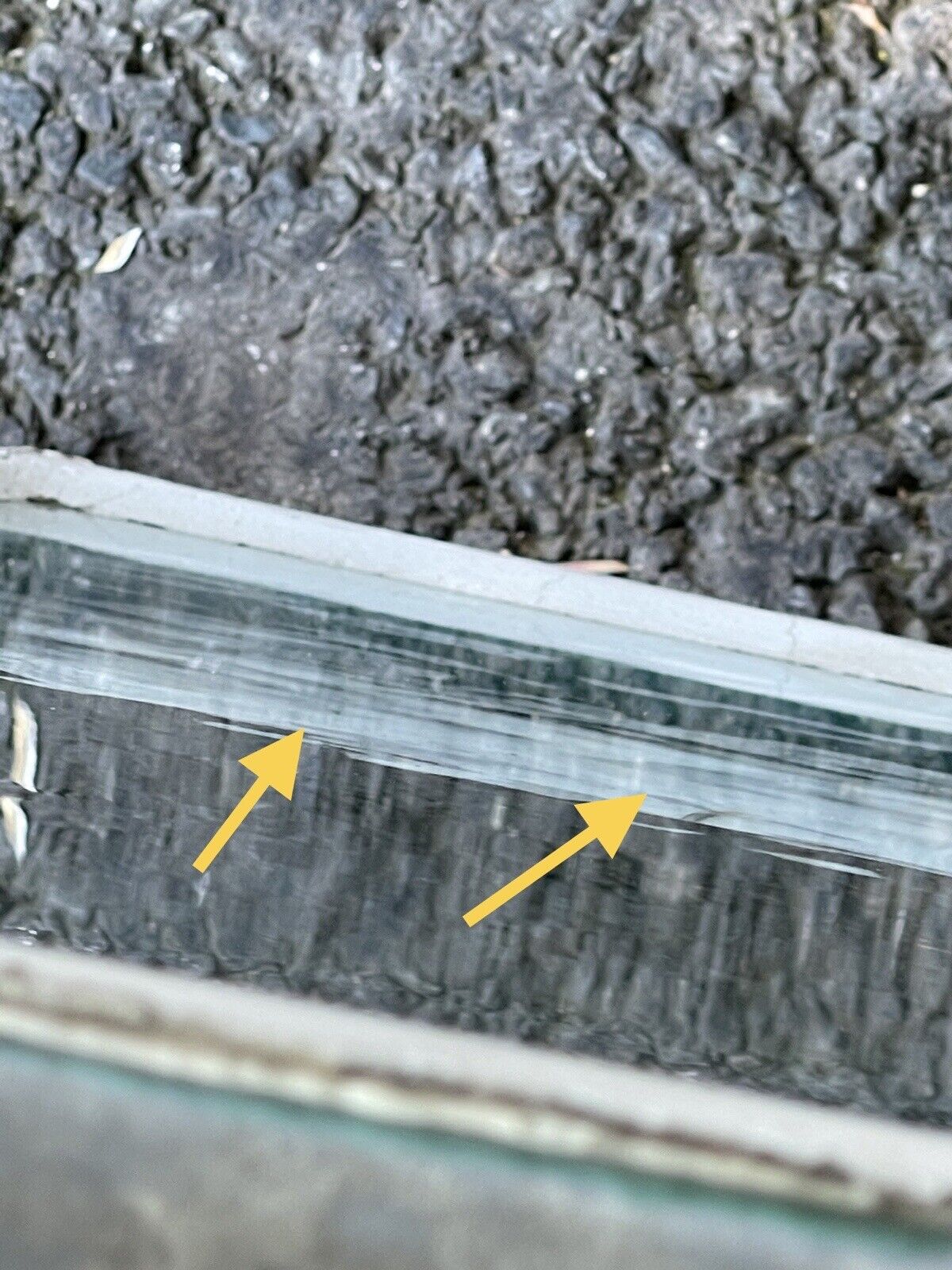 Reclaimed Old Cylinder Glass Wooden Sash Window Glass Size 780 x 660mm