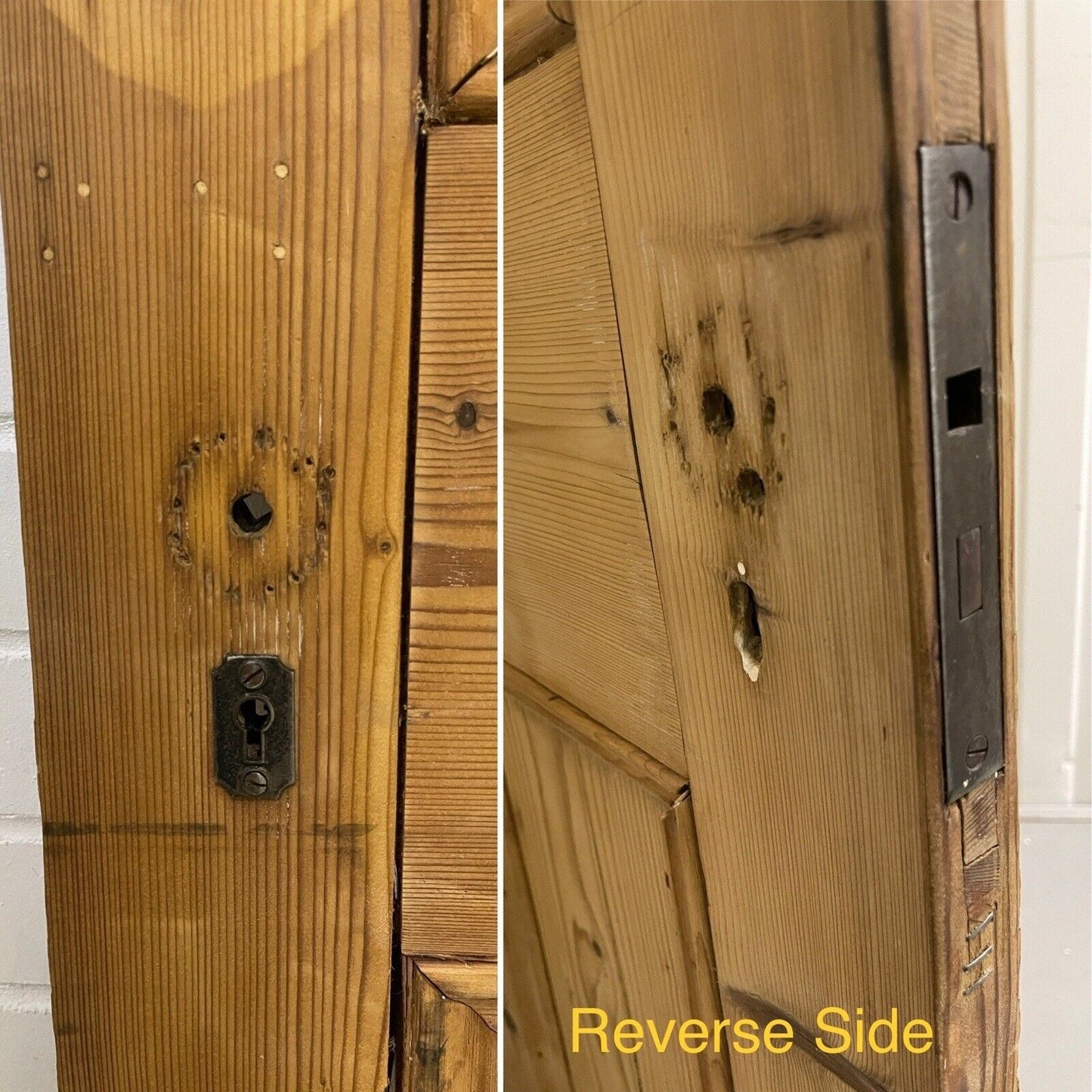 Original Vintage Reclaimed Victorian Pine Internal 4 panel Door 1993 x 825mm