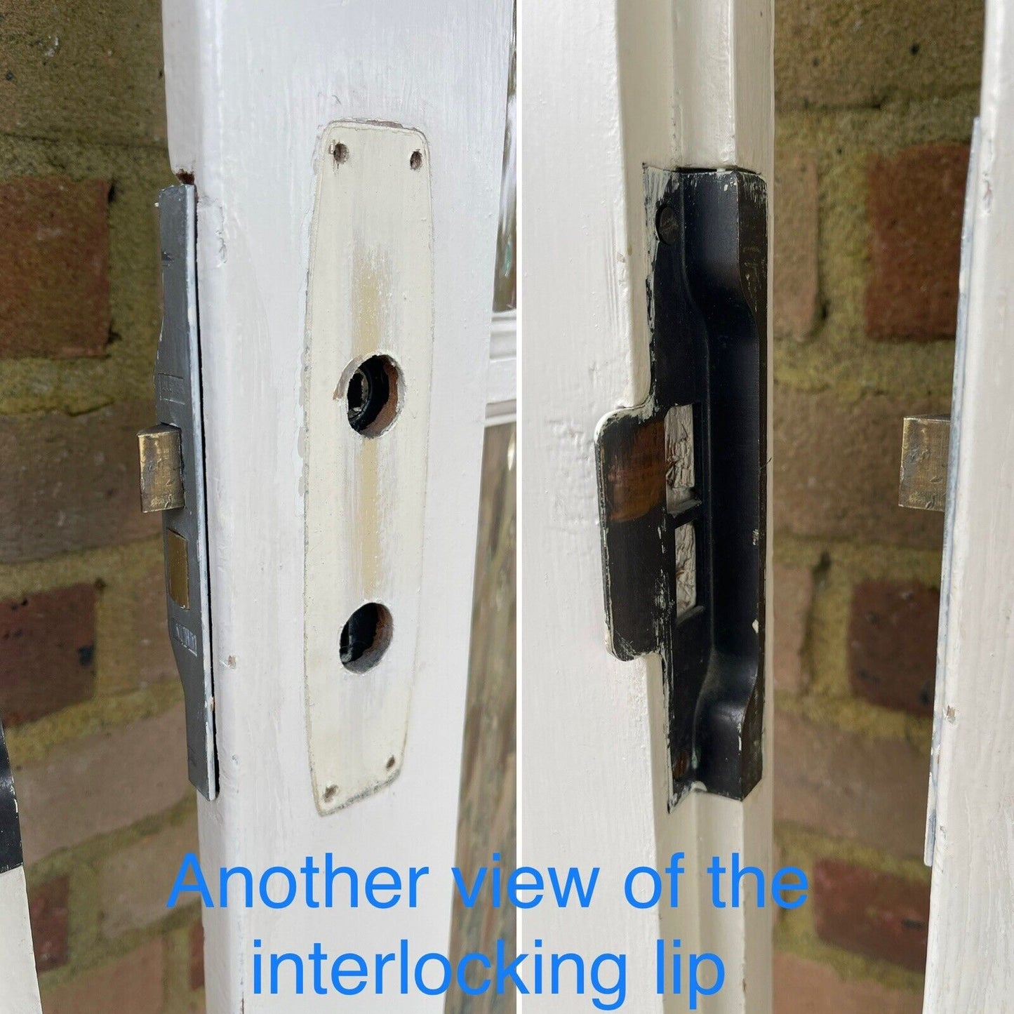 Reclaimed Reeded Glass Internal Or External French Doors 1954 x 1515mm