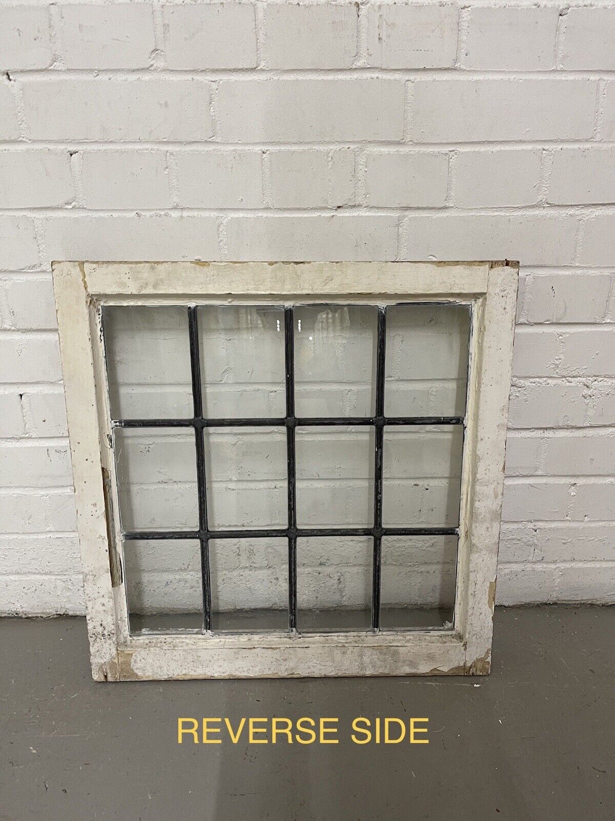 Reclaimed Leaded Light Panel Wooden Windows 565 x 573mm