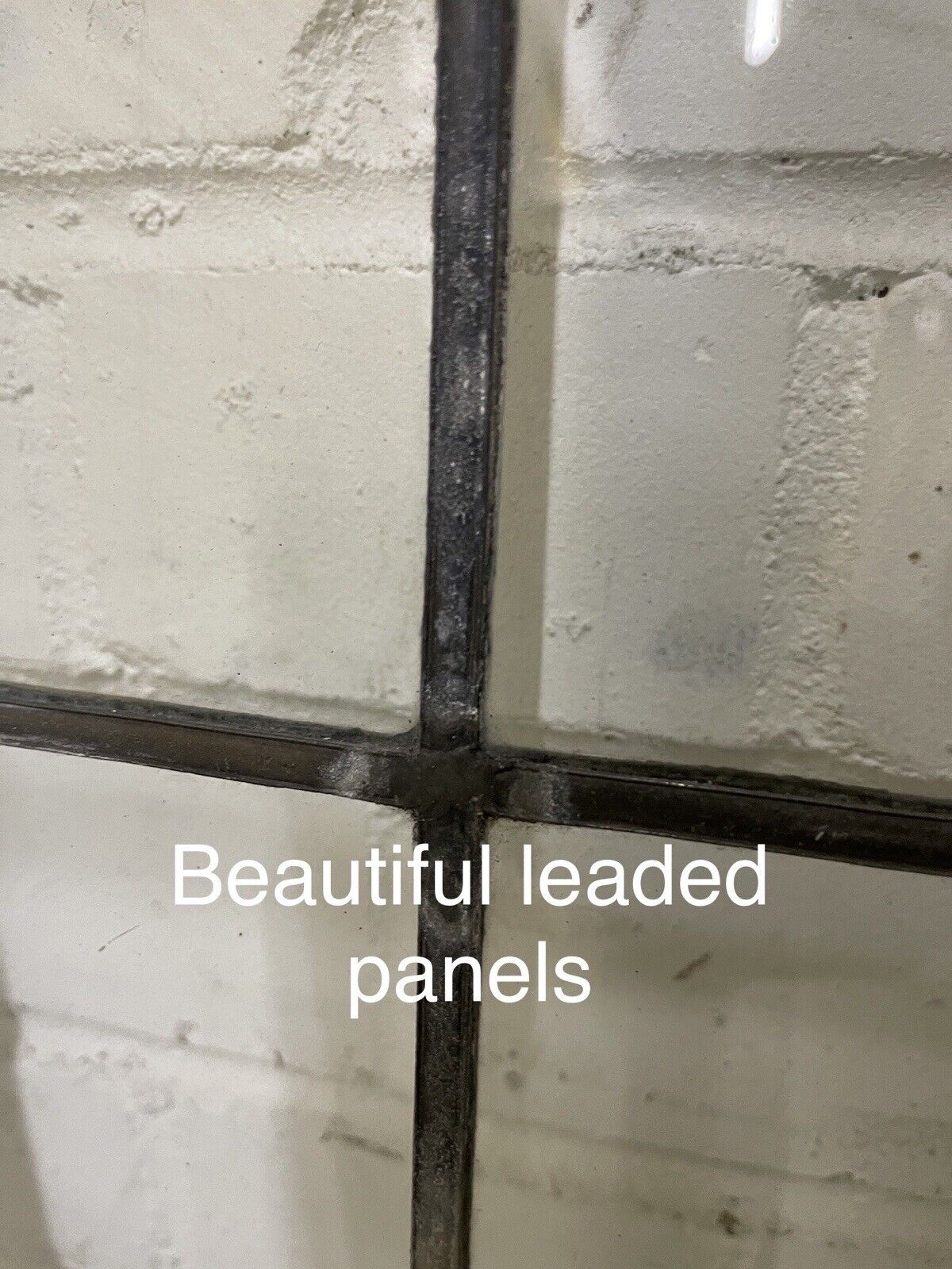 Reclaimed Leaded Light Panel Wooden Windows 517 x 508mm