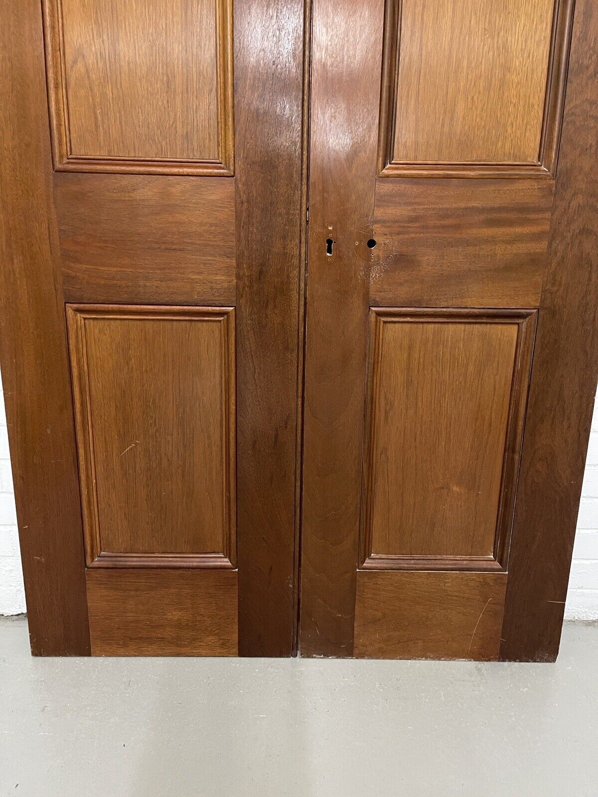 Reclaimed Large French Mahogany Wooden Double Doors Provenance Knightsbridge