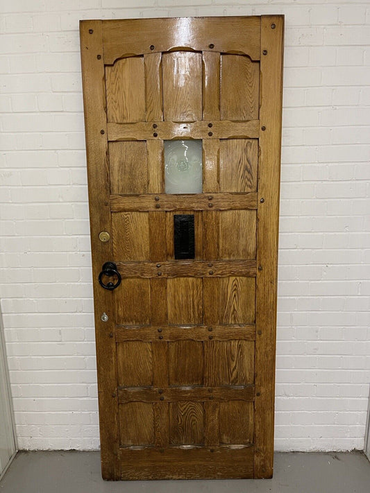Reclaimed Oak Wooden Studded Front Door 2030 x 810mm