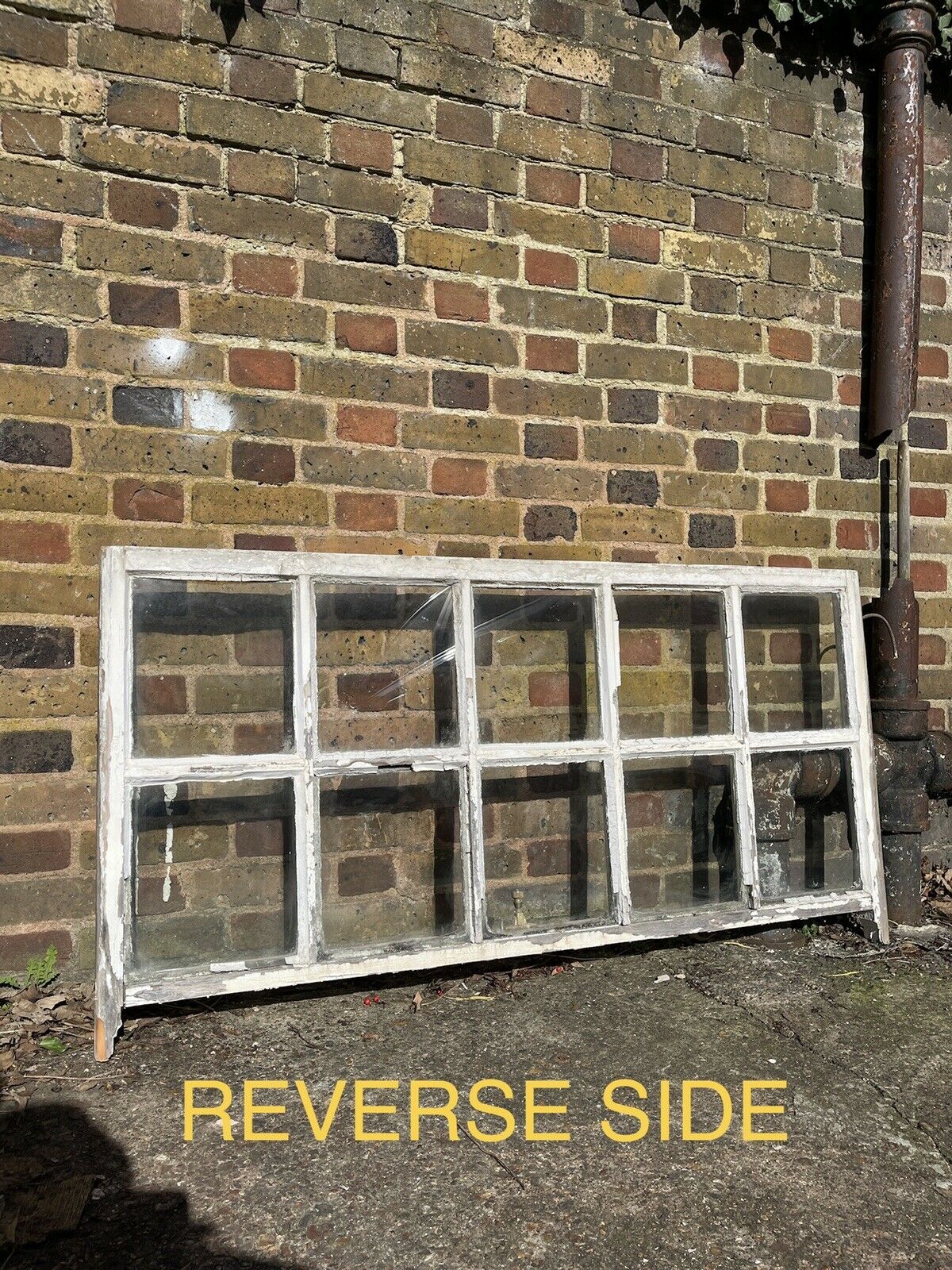 Large Reclaimed Old Georgian 10 Panel Wooden Sash Window