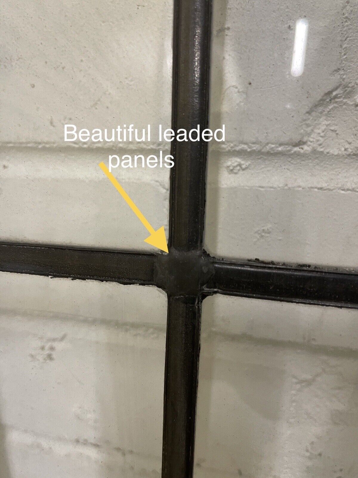 Reclaimed Leaded Light Panel Wooden Windows 565 x 570mm
