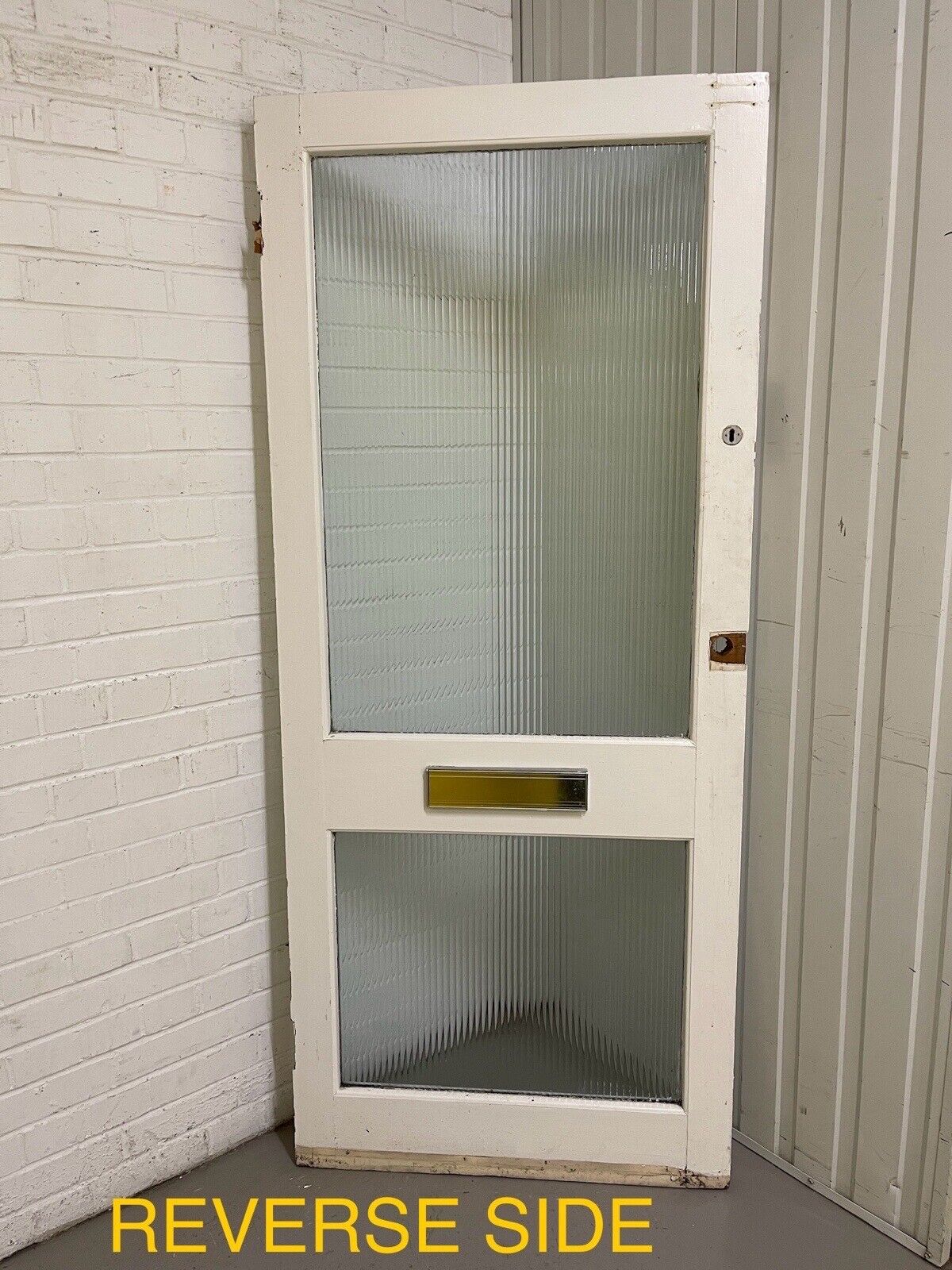 Reclaimed Reeded Glass External Door 1950 x 840mm