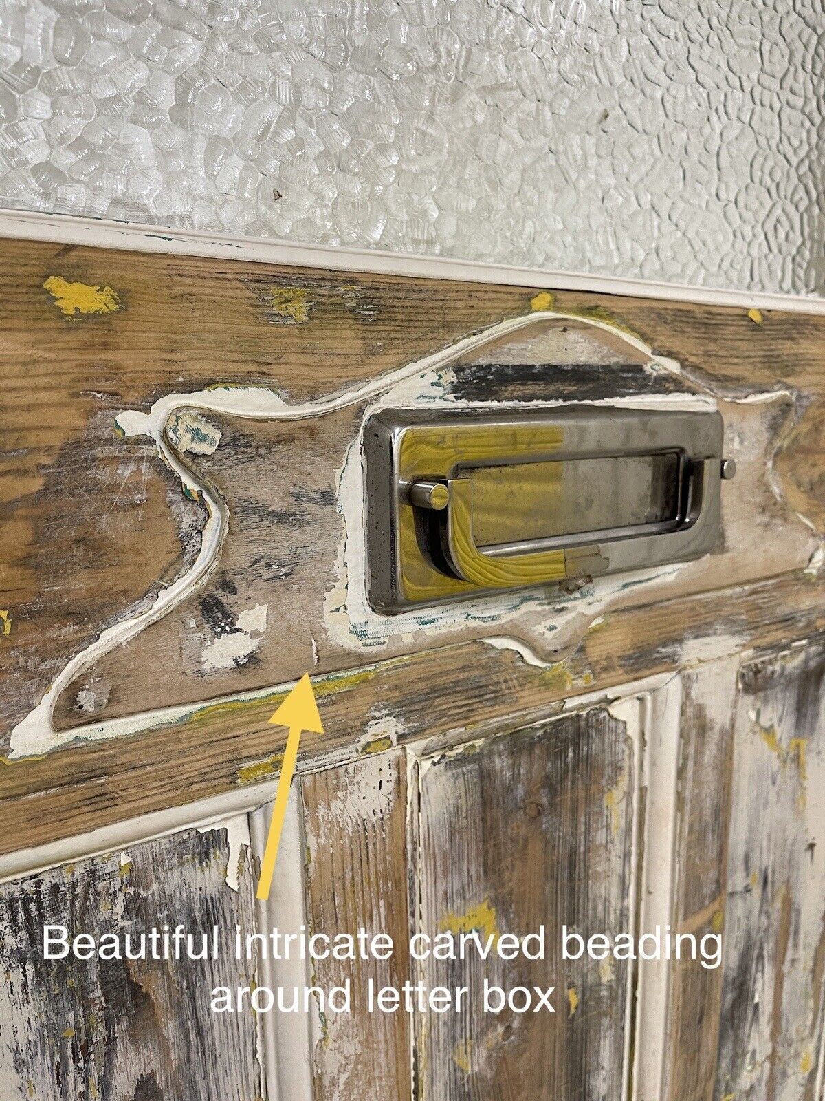 Reclaimed Old Edwardian Arts Crafts Wooden Panel Front Door 2025mm x 807mm