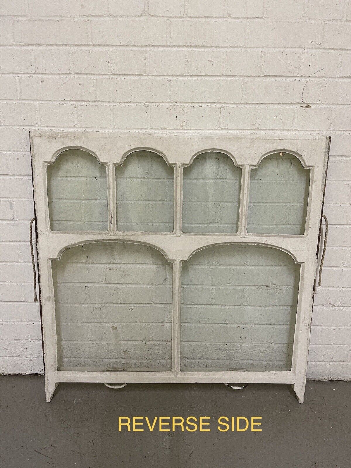 Pair Of Reclaimed Old Edwardian Arch Sash Wooden Windows 910 x 918 915 x 880mm
