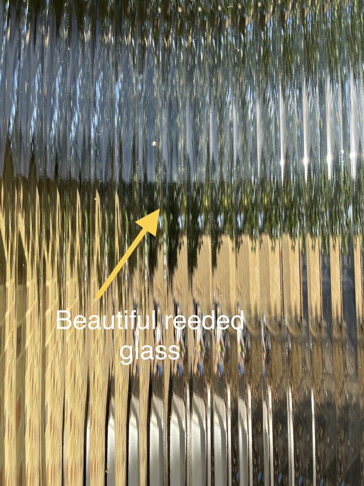 Reclaimed Reeded Glass Internal Or External Door 2025 x 812mm