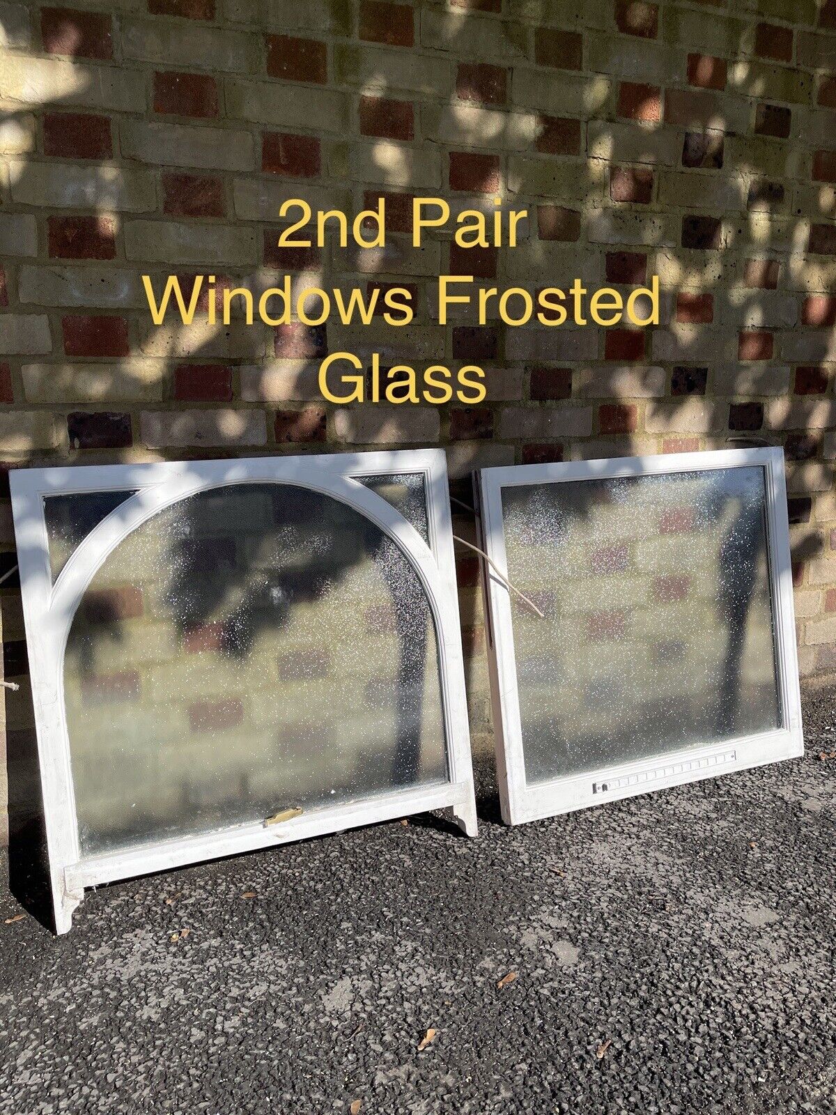 Three Pairs Of Reclaimed Victorian Double Glazed Arch Wooden Sash Windows