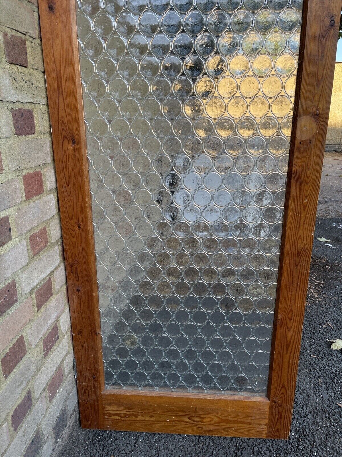 Reclaimed Art Deco Retro Round Glass Internal Door 1945 x 755mm