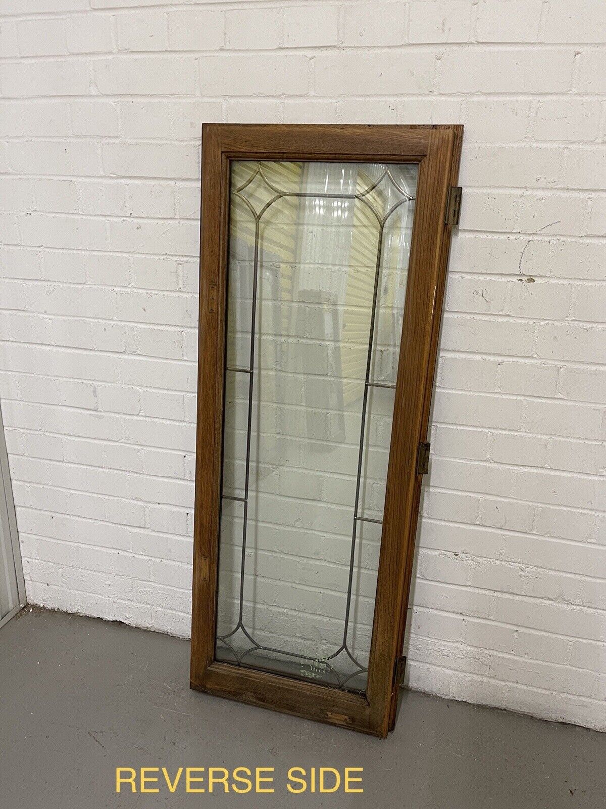 Job Lot Of Four Double Glazed Leaded Trim Oak Wooden Windows 1265 x 500mm