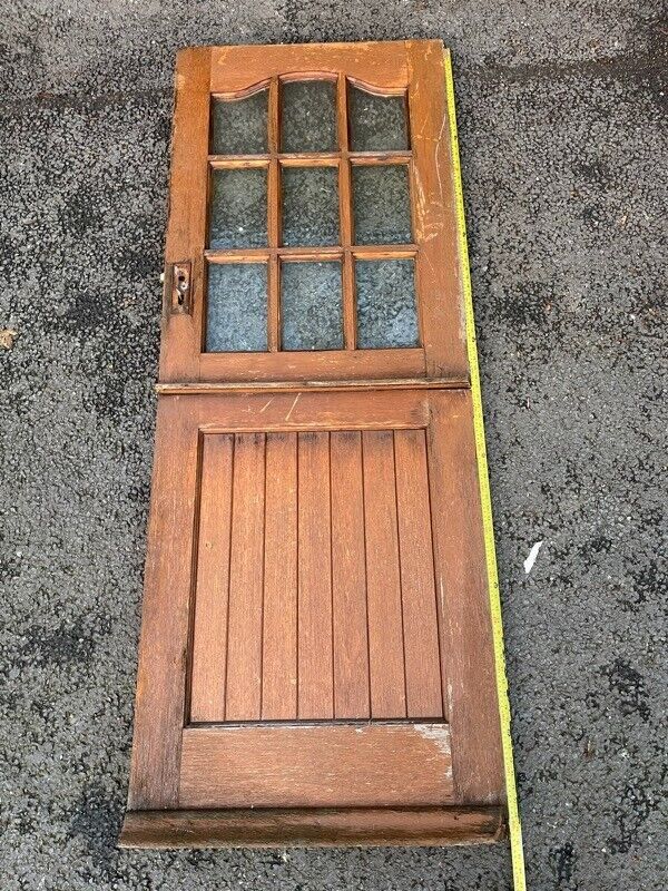 Solid Hardwood External Safety Glass panel Stable Door 2200 X 760mm