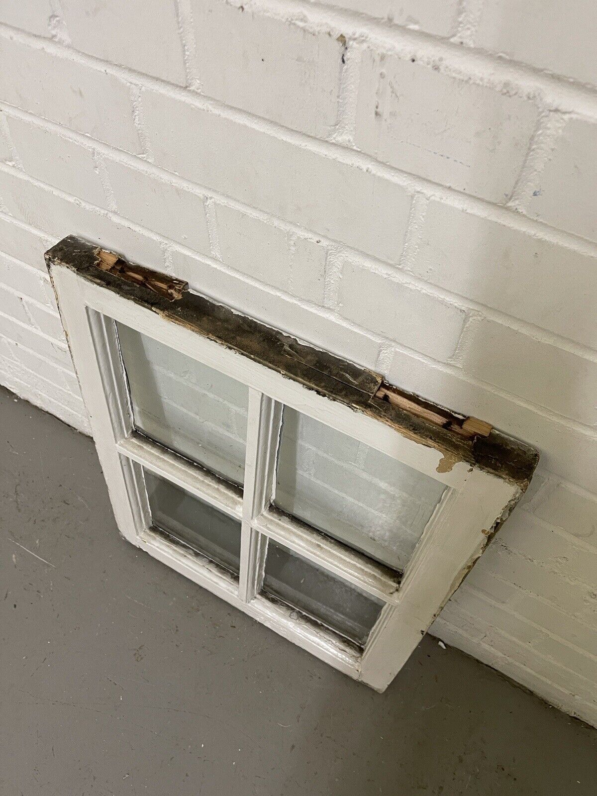 Reclaimed Old Georgian 4 Panel Wooden Window 495 x 585mm