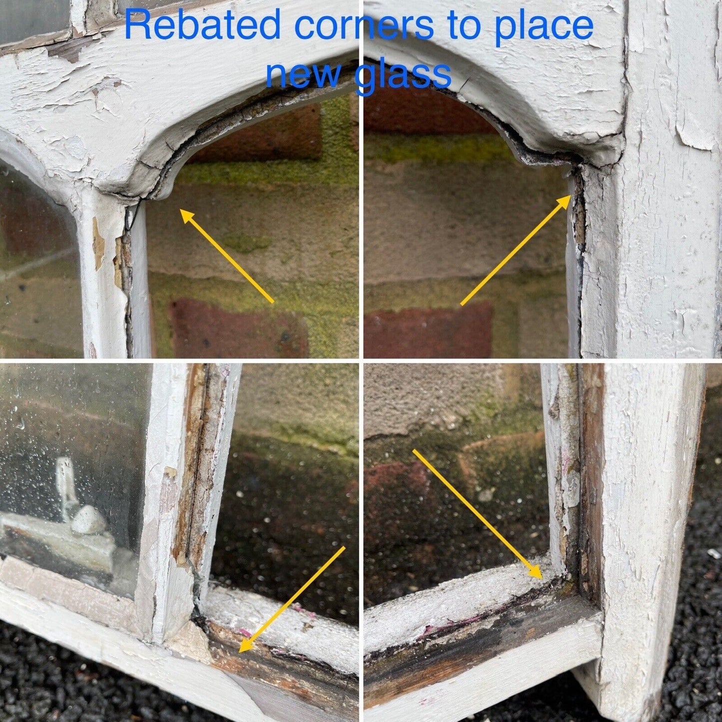 Reclaimed Old Edwardian Arch Sash Wooden Window 985 x 930mm
