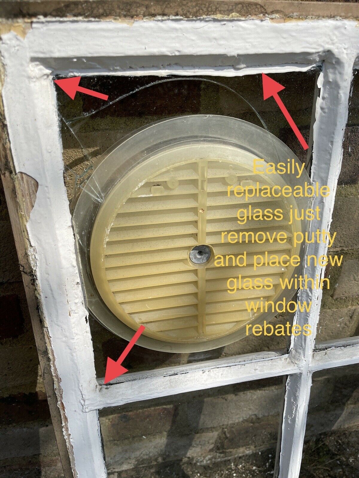 Reclaimed Old Georgian 4 Panel Wooden Window