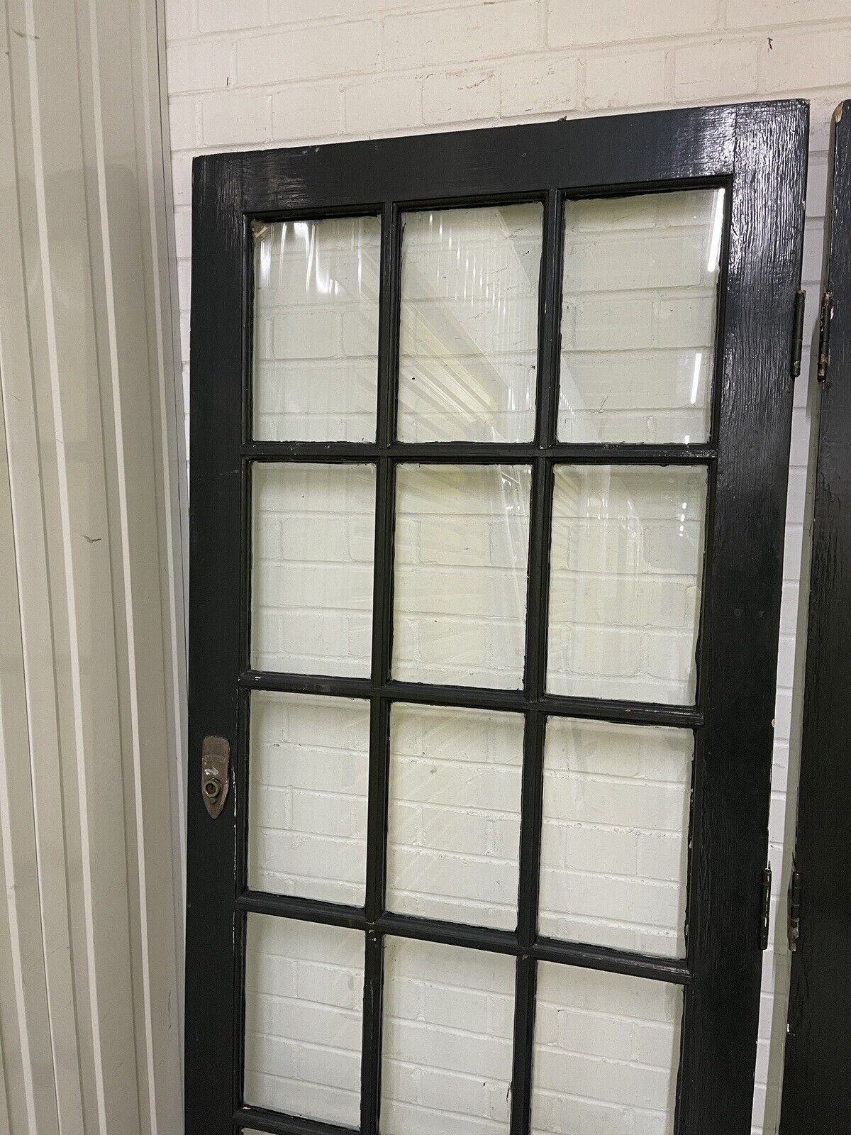 Pair Of Reclaimed Georgian Wooden Panel External Side Back Doors 1980 x 835mm