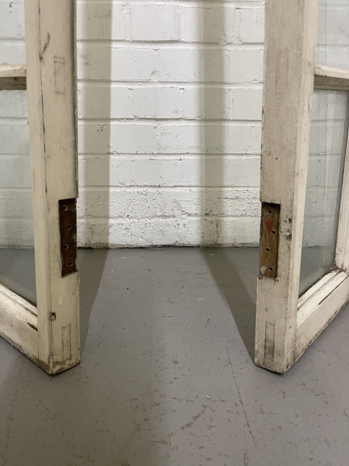 Pair Of Reclaimed Edwardian French Wooden Panel Windows 1512 x 532 1512 x 532mm