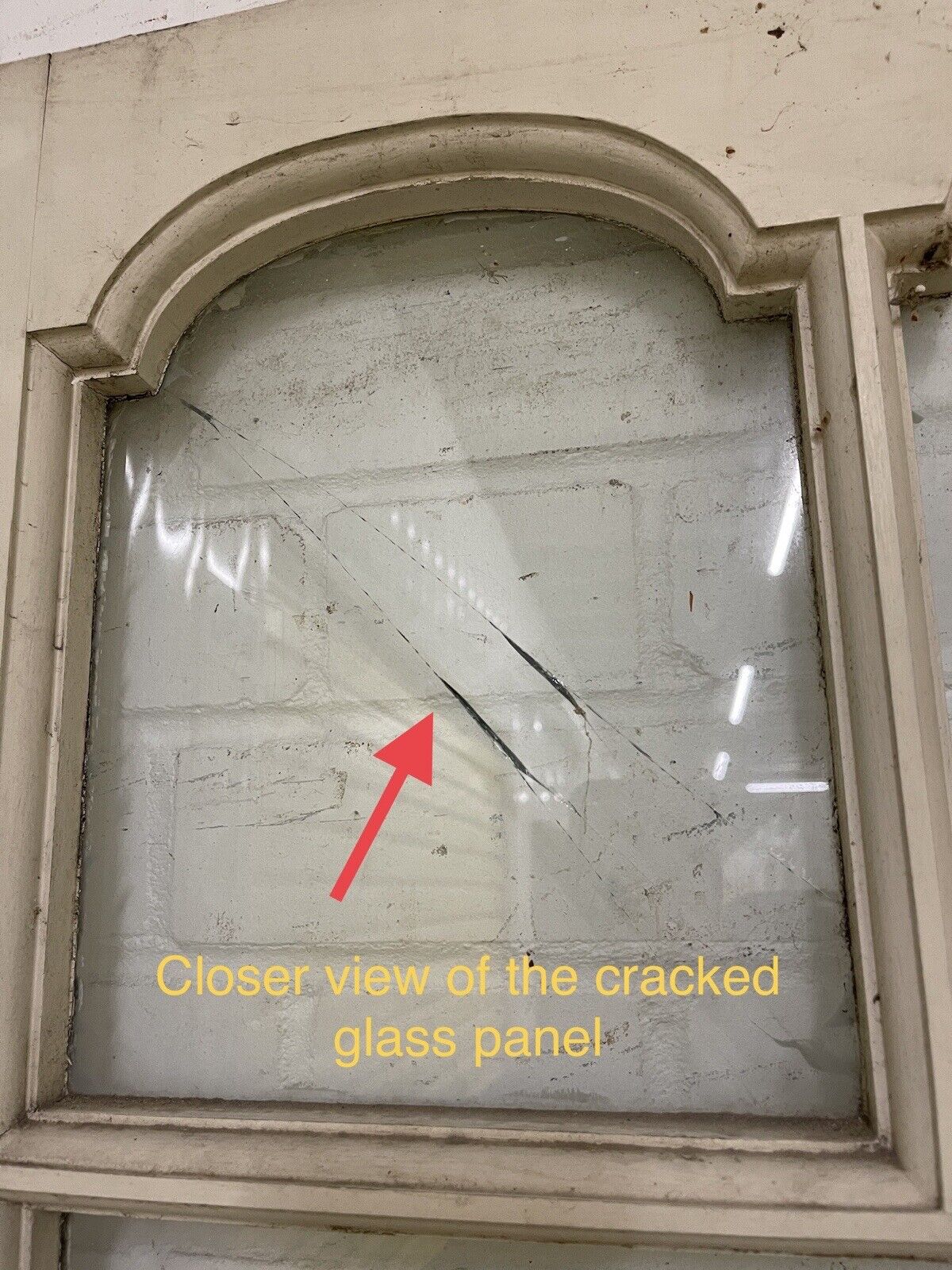 Reclaimed Edwardian French Single Panel Glass Wooden Double Doors 2070 x 1210mm