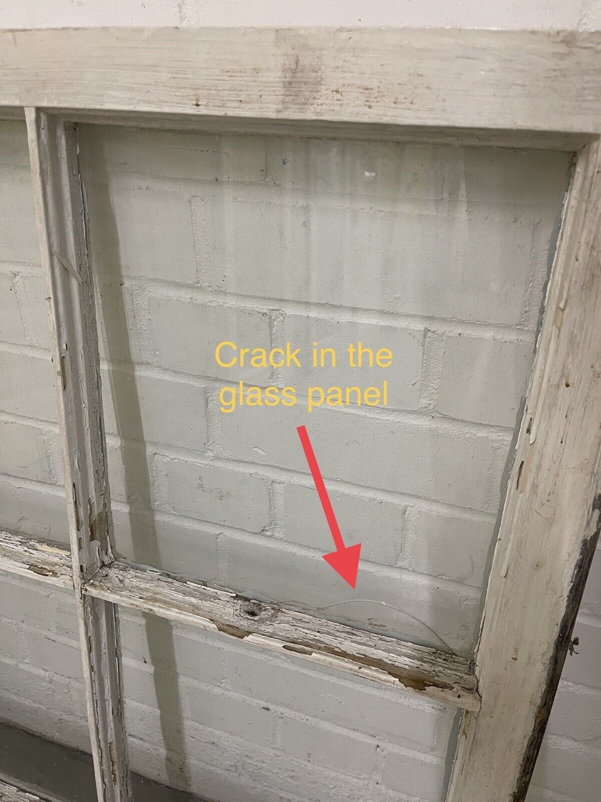 Reclaimed Old Georgian 4 Panel Wooden Window 865 x 725mm