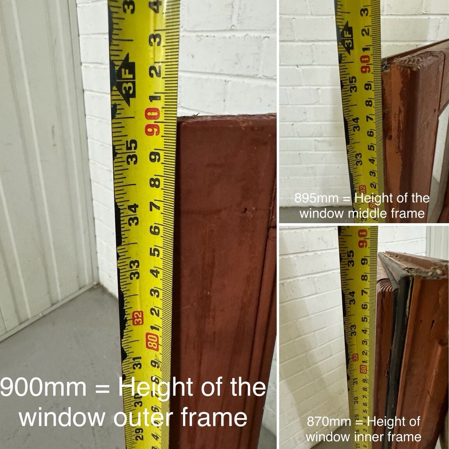 Pair Modern Georgian Double Glazed Wooden Window 900 Or 870mm by 600 Or 570mm