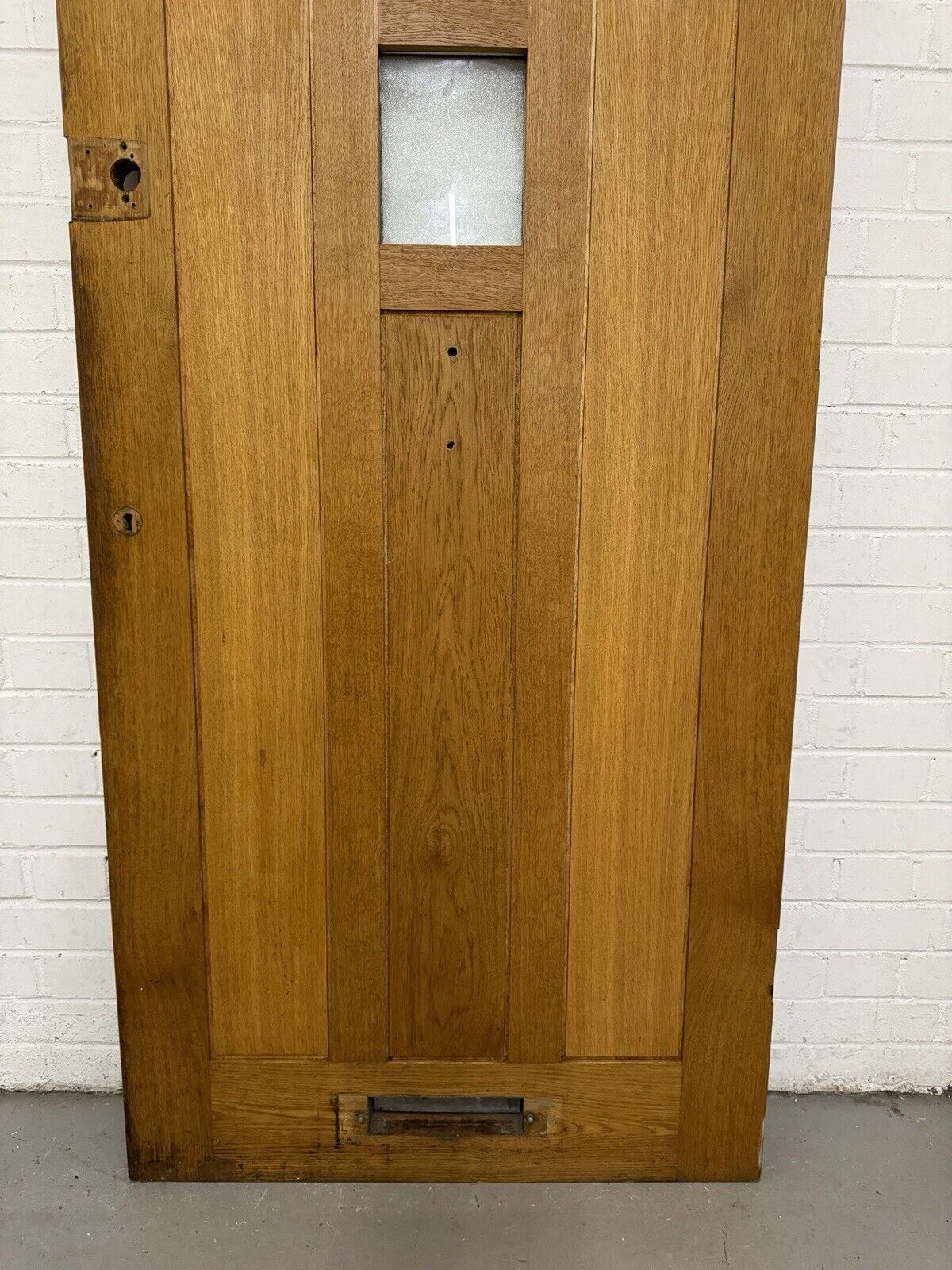 Reclaimed Bespoke Oak Veneer Wooden Panel Front Door 1960 Or 1975 x 835mm