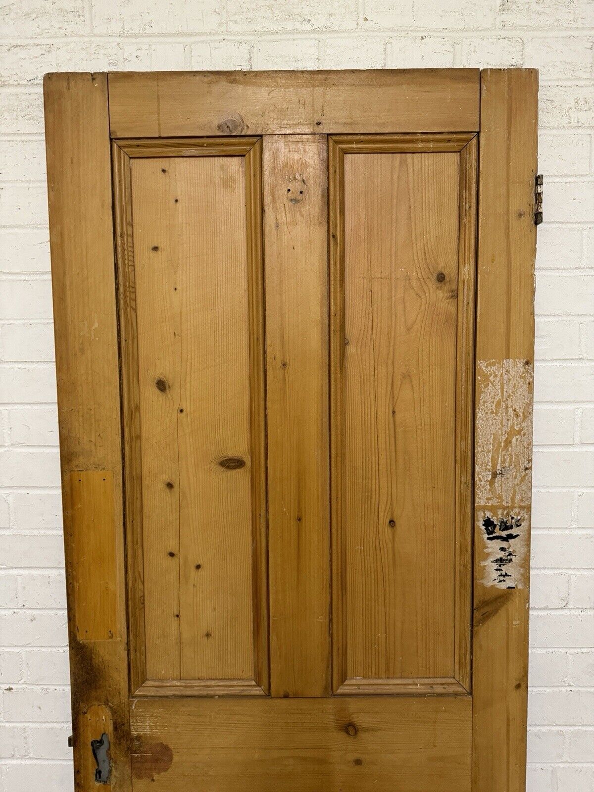 Reclaimed Old Victorian Pine Internal 4 panel Door 2005 x 805mm