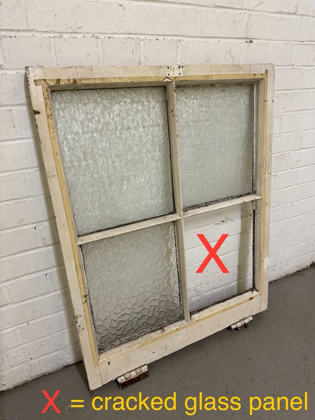 Reclaimed Old Georgian 4 Panel Wooden Window 750 x 865mm