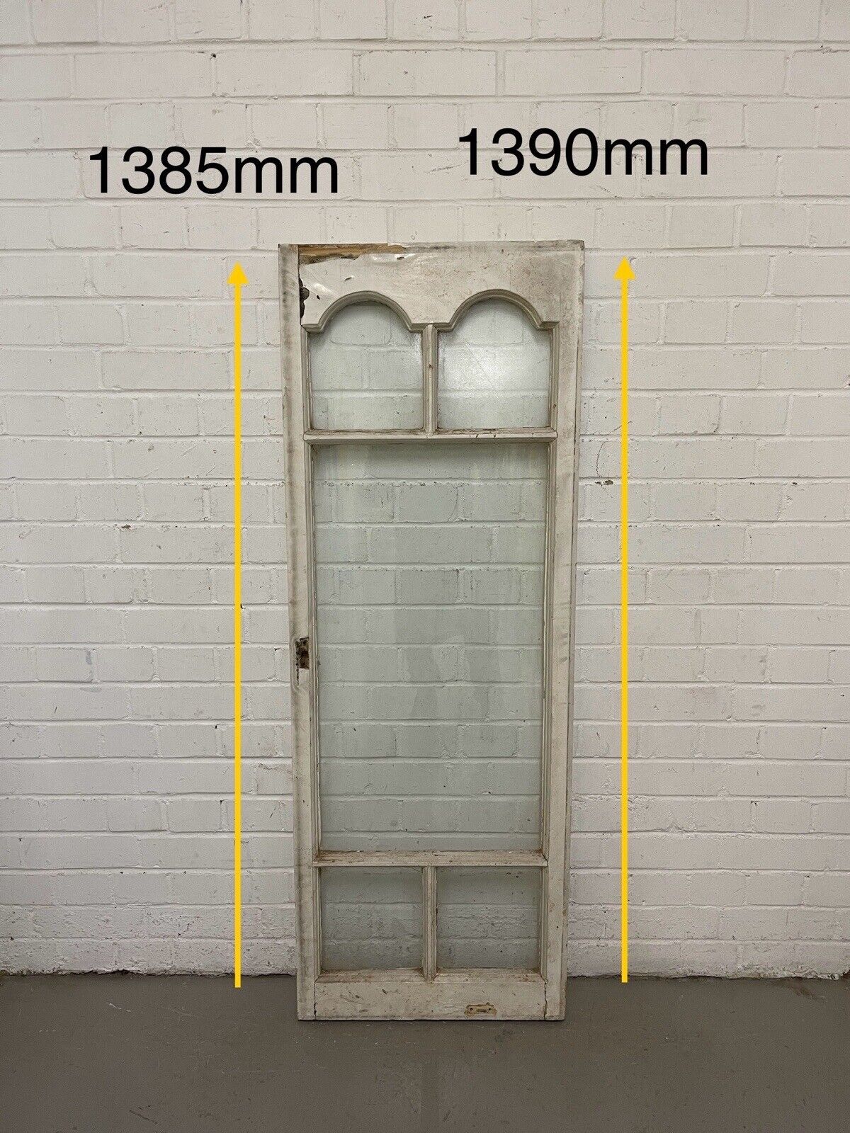 Reclaimed Old Georgian Edwardian Panel Wooden Sash Window 1385 or 1390 x 500mm