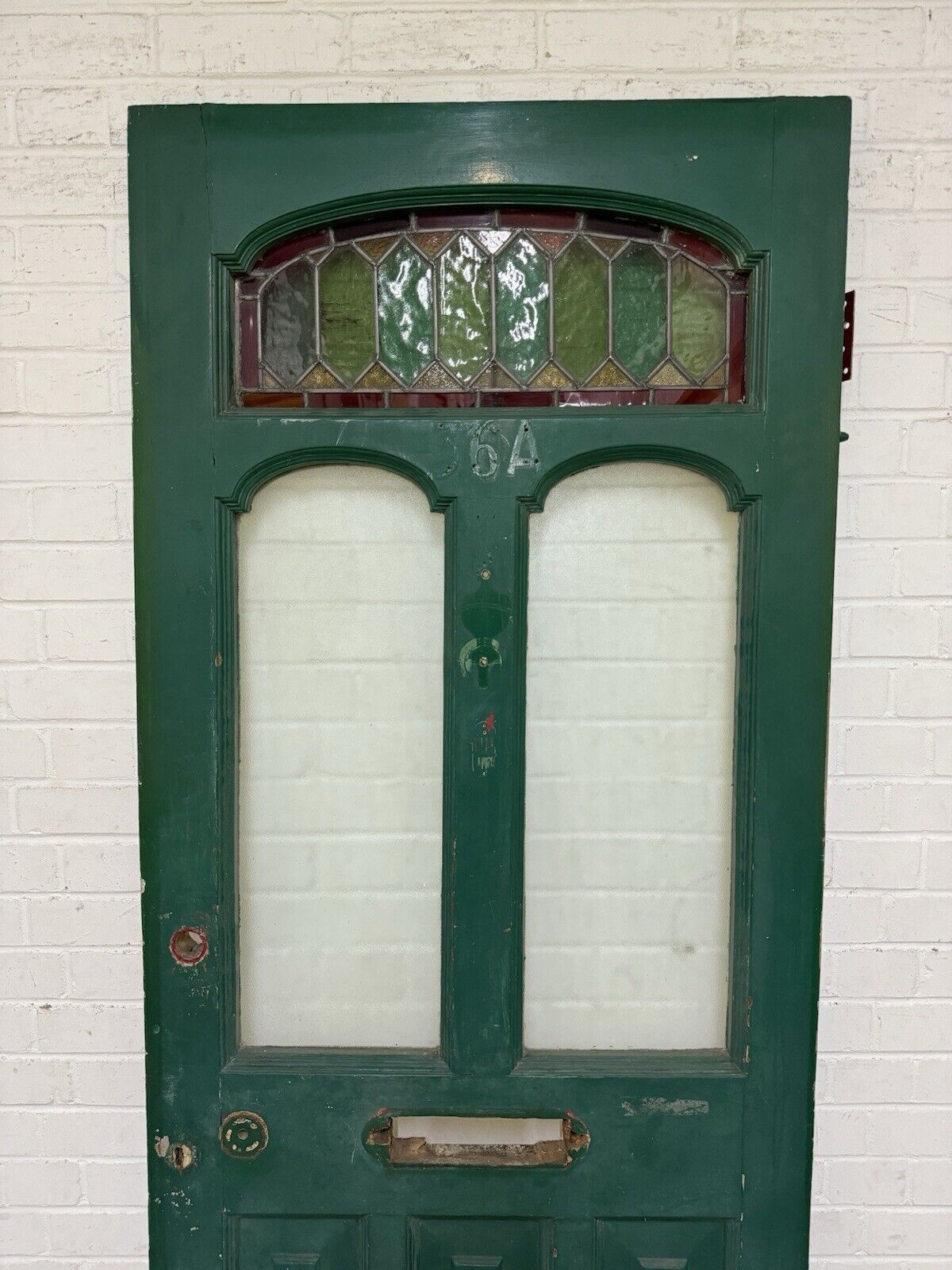 Reclaimed Victorian Stained Glass Wooden Front Door 2035 or 2030 x 820mm