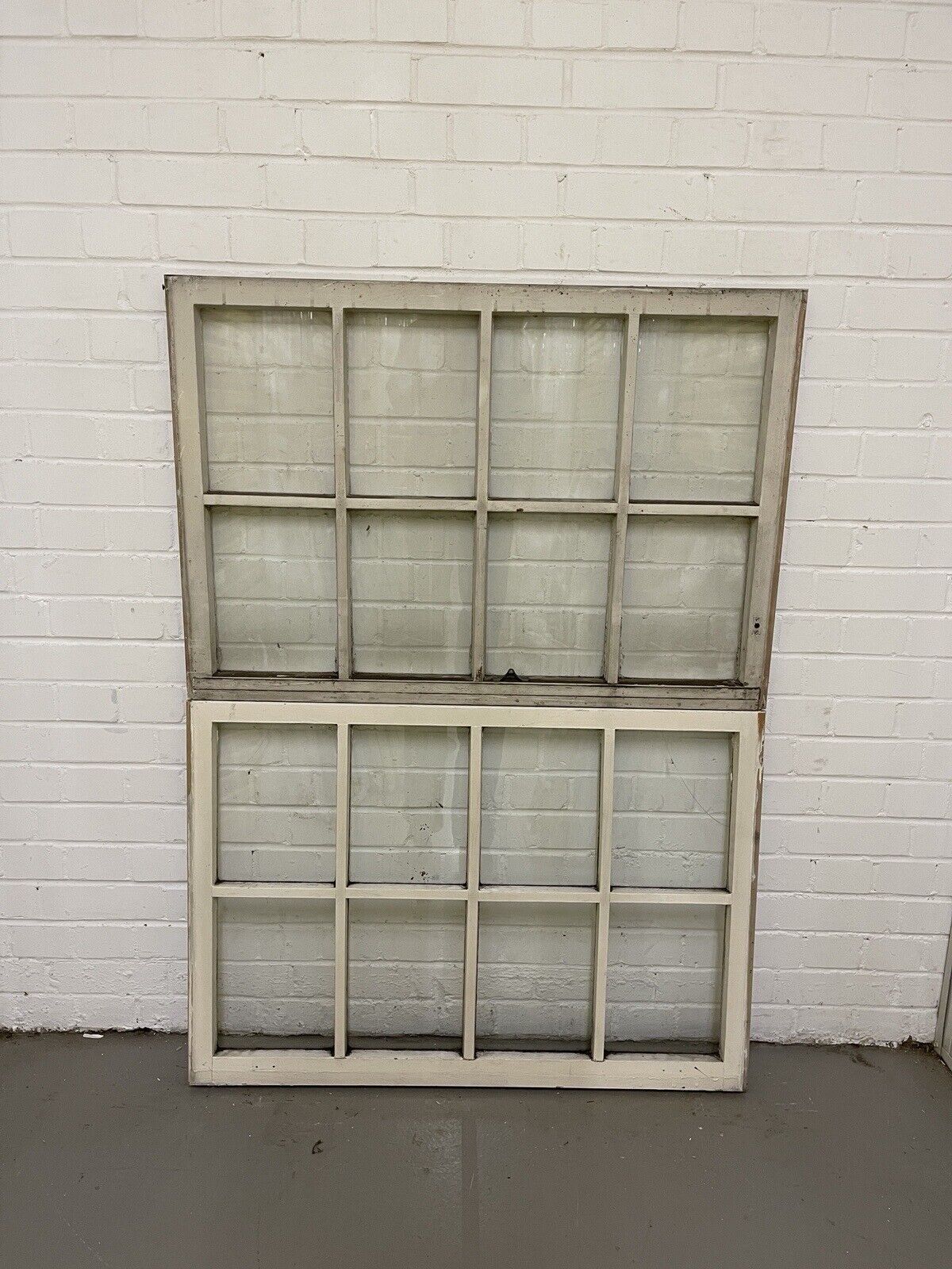 Pair Of Reclaimed Georgian 8 Panel Wooden Panel Sash Window 985 x 675 985 x685mm