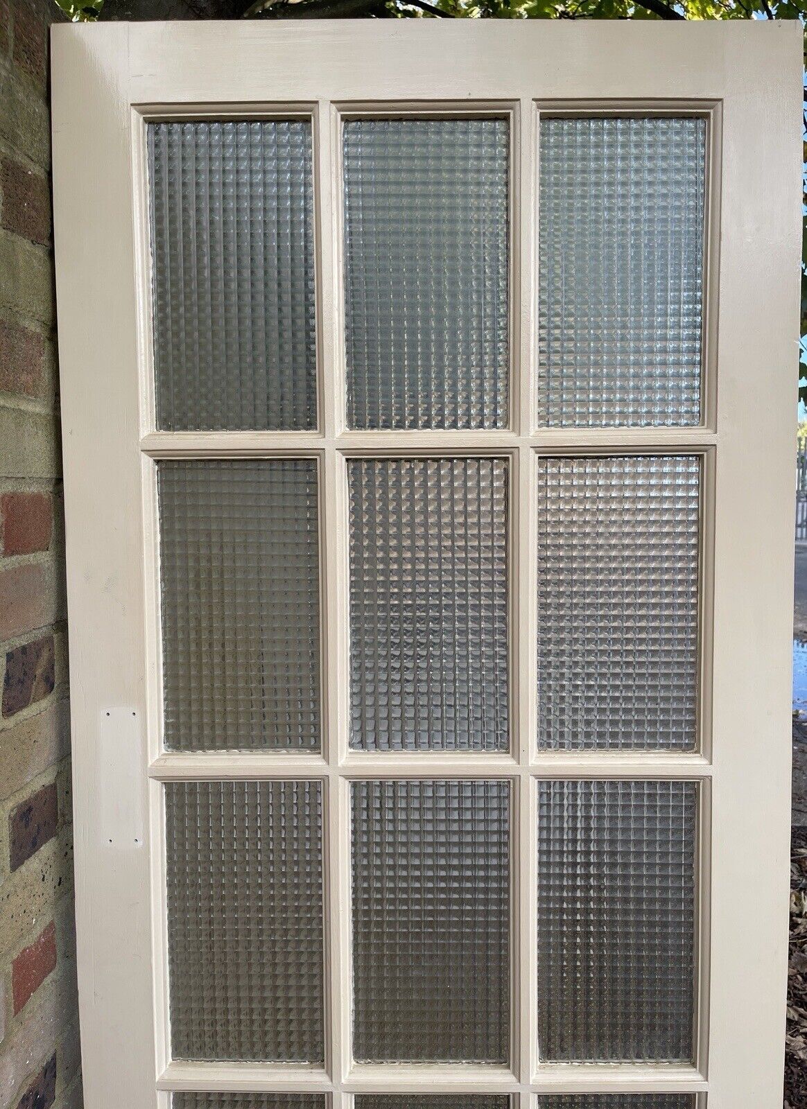 Reclaimed Cross Reeded Glass Door 1980 or 1975mm x 760 or 759mm