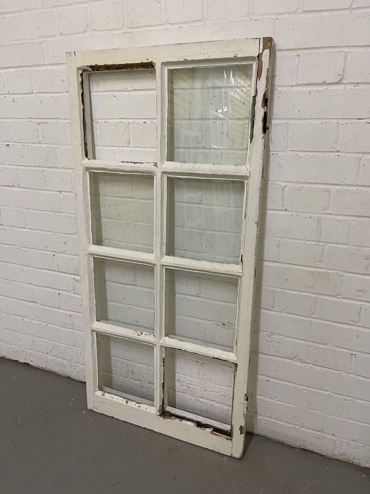 Reclaimed Old Modern Georgian Style 8 Panel Wooden Window 568 x 1175mm