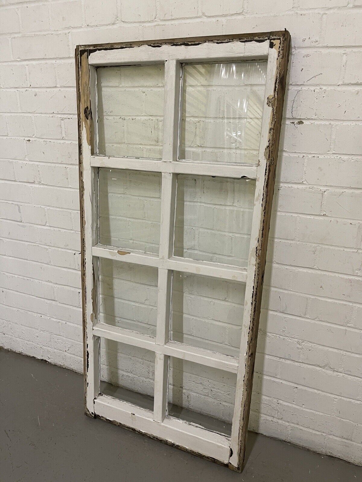 Reclaimed Old Modern Georgian Style 8 Panel Wooden Window 568 x 1175mm