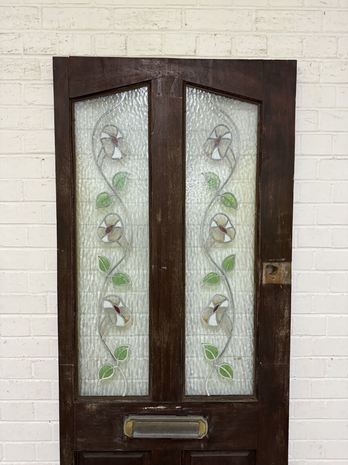 Reclaimed Style Stained Glass Wooden Panel Front Door 1980 or 1975mm x 760mm