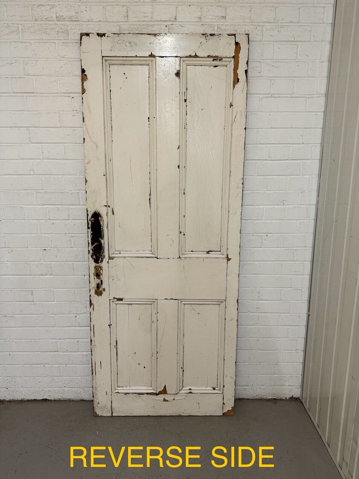 Reclaimed Distressed Victorian Pine Internal 4 panel Door 1943 x 780mm