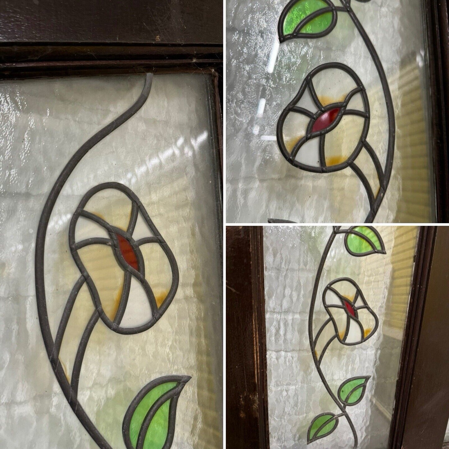 Reclaimed Style Stained Glass Wooden Panel Front Door 1980 or 1975mm x 760mm