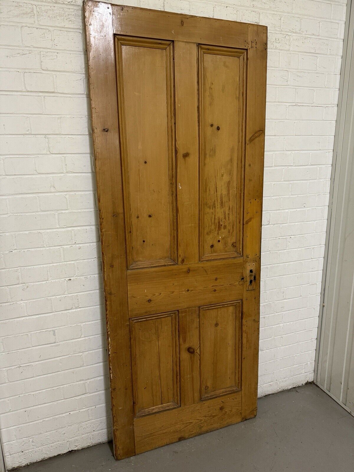 Reclaimed Victorian Pine Internal 4 panel Door 2004 Or 2015 x 810 Or 800mm