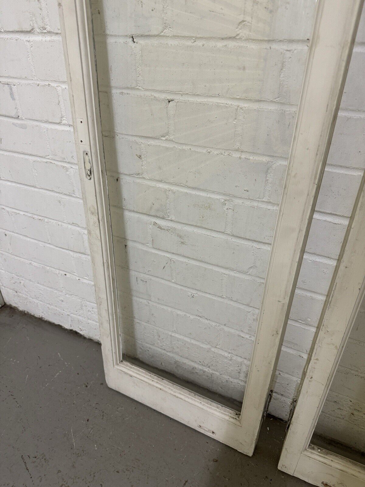 Pair Reclaimed Old Edwardian Arch Sash Wooden Window 1255 x 390mm