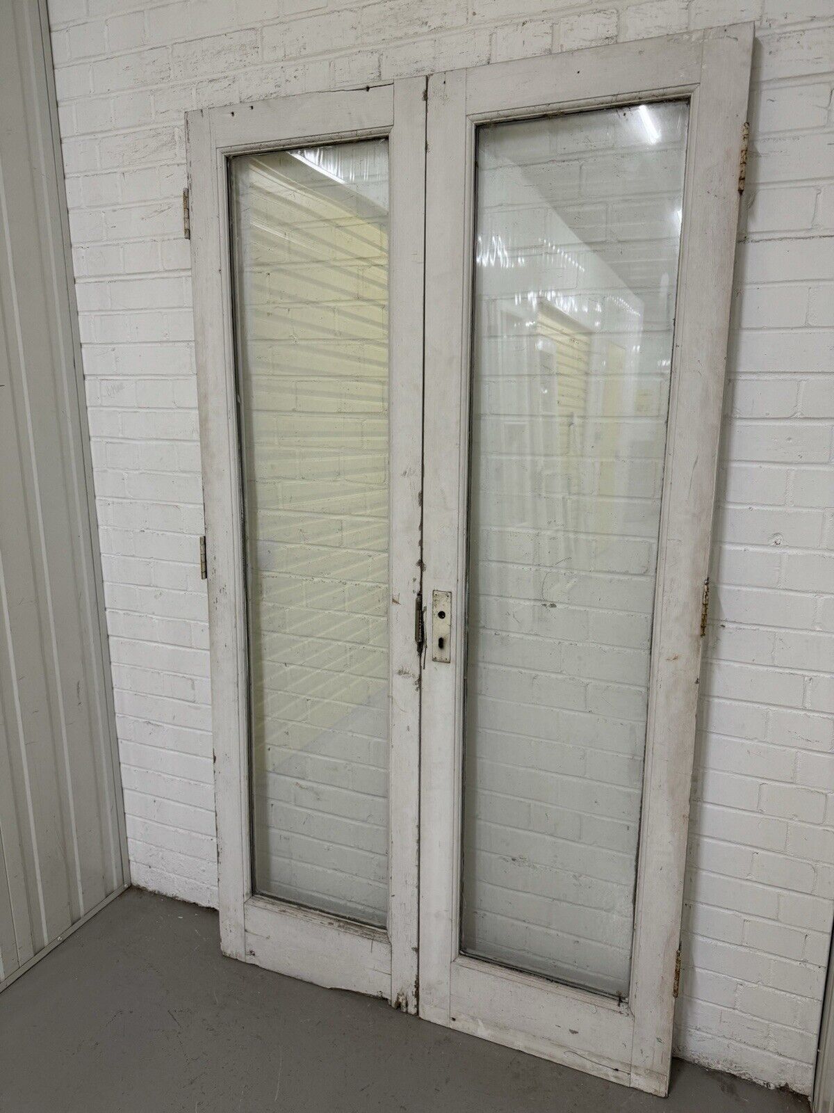 Reclaimed Old French Double Glazed Wooden Double Doors 1995 x 1105mm